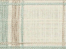 Load image into Gallery viewer, Cream Seafoam Aqua Blue Grey Plaid Drapery Fabric